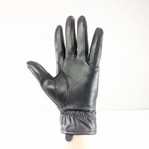 PLOVER buttery soft black leather ladies gloves Size L